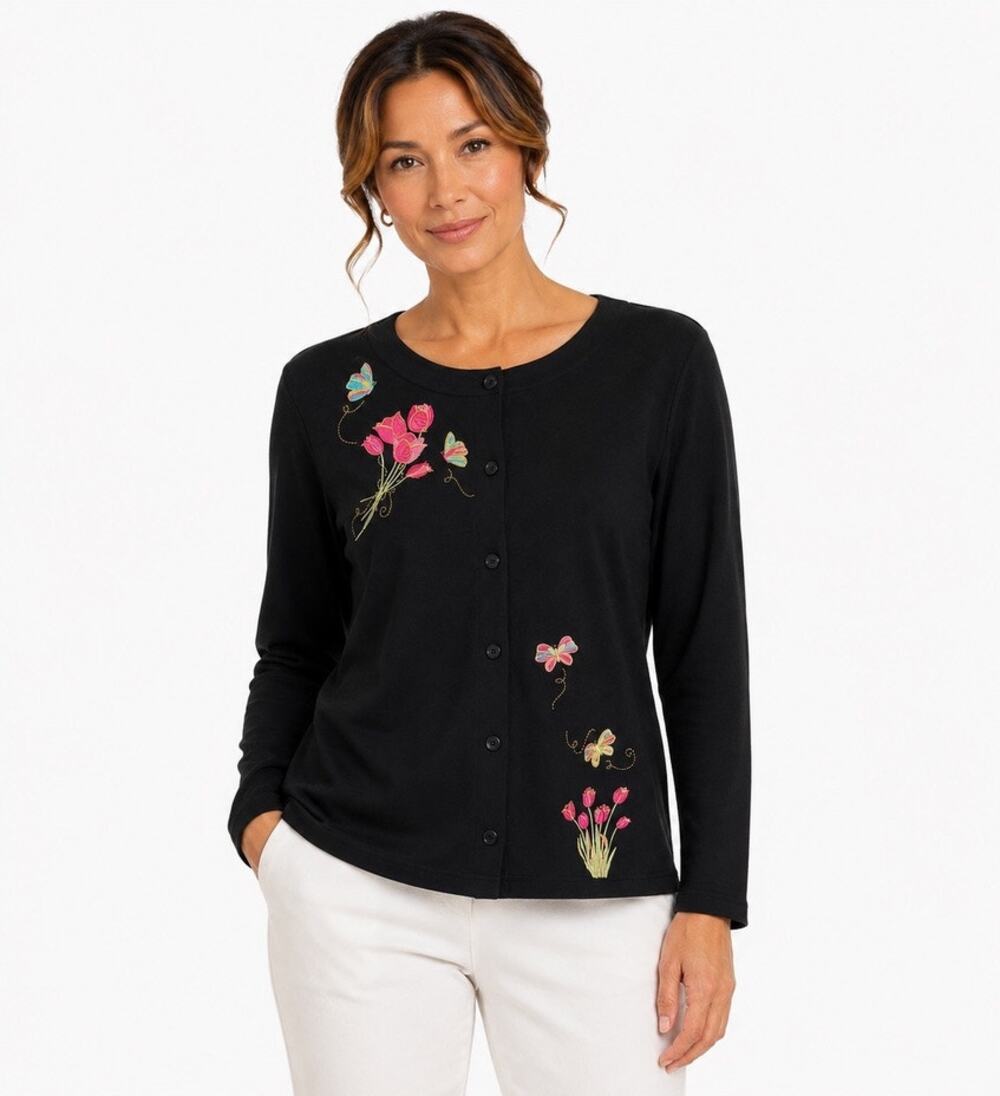 Breckenridge XL embroidered cardigan